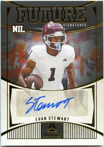 Evan Stewart RC 2024 Panini Luminance NIL Future Rookie Auto