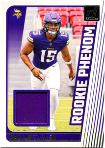 Dallas Turner RC 2024 Donruss Rookie Phenom Jersey Patch