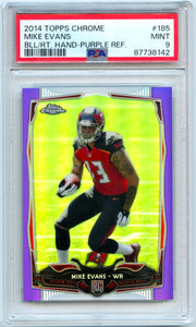 Mike Evans 2014 Topps Chrome Purple Refractor Rookie #185 PSA 9