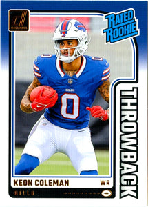 Keon Coleman RC 2024 Donruss Throwback Rated Rookie #42