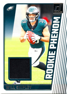 Will Shipley RC 2024 Donruss Rookie Phenom Jersey Patch