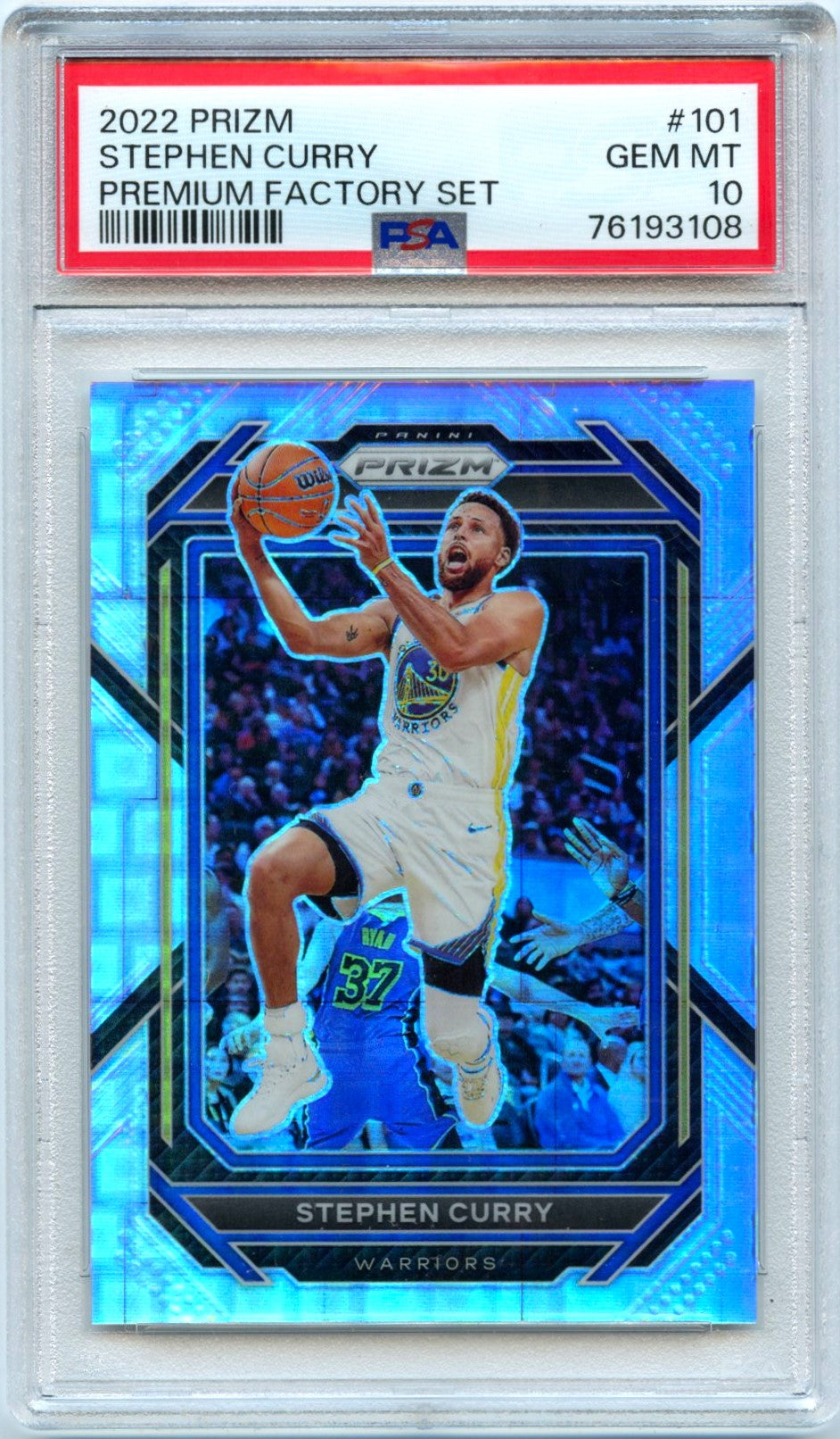 Stephen Curry NBA Select Blue Die Cut /199 top SGC 9