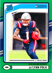 Ja'Lynn Polk RC 2024 Donruss Green Press Proof Rated Rookie #373