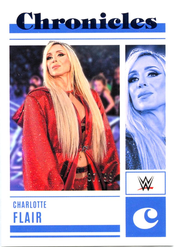 Charlotte Flair 2023 Panini Chronicles WWE Blue SP 97/99