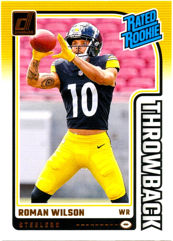 Roman Wilson RC 2024 Donruss Throwback Rated Rookie #21