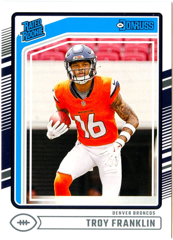 Troy Franklin RC 2024 Donruss Rated Rookie #338