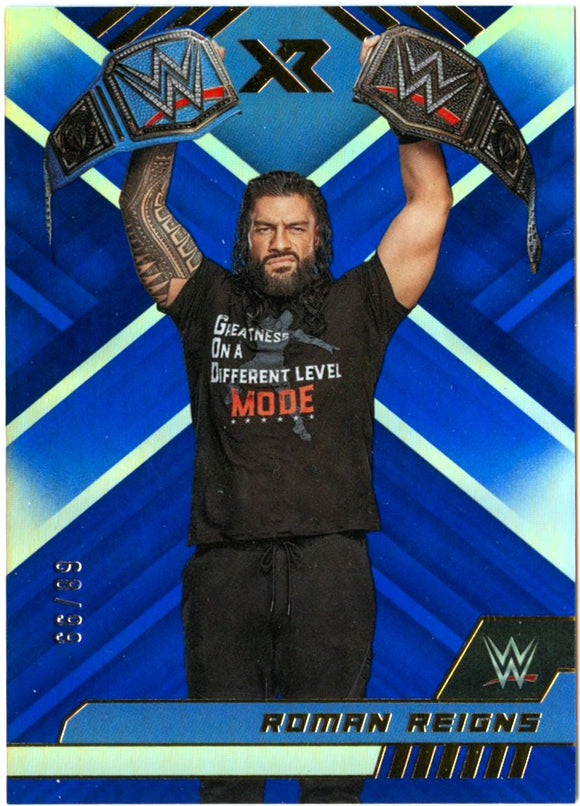 Roman Reigns 2023 Panini Chronicles WWE XR Blue SP 68/99