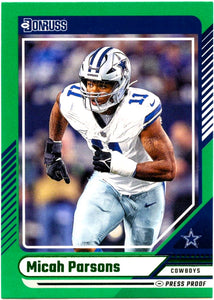 Micah Parsons 2024 Donruss Green Press Proof #85