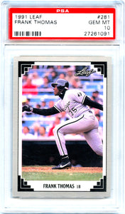 Frank Thomas RC 1991 Leaf Baseball Rookie Card #281 PSA 10