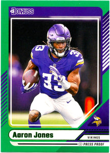 Aaron Jones 2024 Donruss Green Press Proof #21