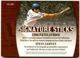 Steve Garvey 2024 Leaf Lumber Signature Sticks Game Used Bat Piece Auto SP 1/4