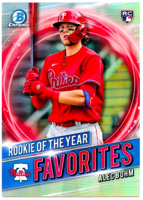 Alec Bohm RC 2021 Bowman Chrome Rookie Of The Year Favorites