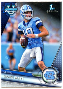 Drake Maye RC 2023 Bowman University Chrome Rookie #200