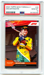 Oscar Piastri 2024 Topps Now Formula 1 #20 PSA 10