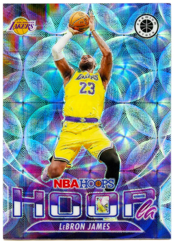 Lebron James 2023-24 Panini NBA Hoops Premium Stock Premium Hoopla #10