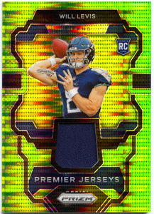 Will Levis RC 2023 Panini Prizm Neon Green Pulsar Premier Jersey Rookie Patch