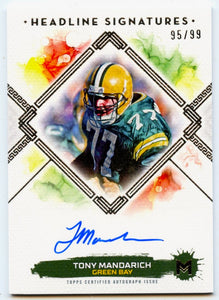 Tony Mandarich 2023 Topps Motif Headline Signatures Auto SP 95/99