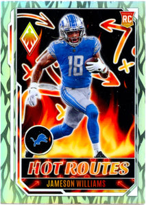 Jameson Williams RC 2022 Panini Phoenix Hot Routes Rookie