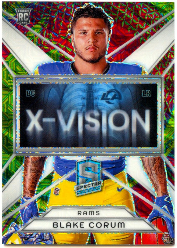 Blake Corum 2024 Panini Spectra Meta X-Vision Rookie SP 17/30