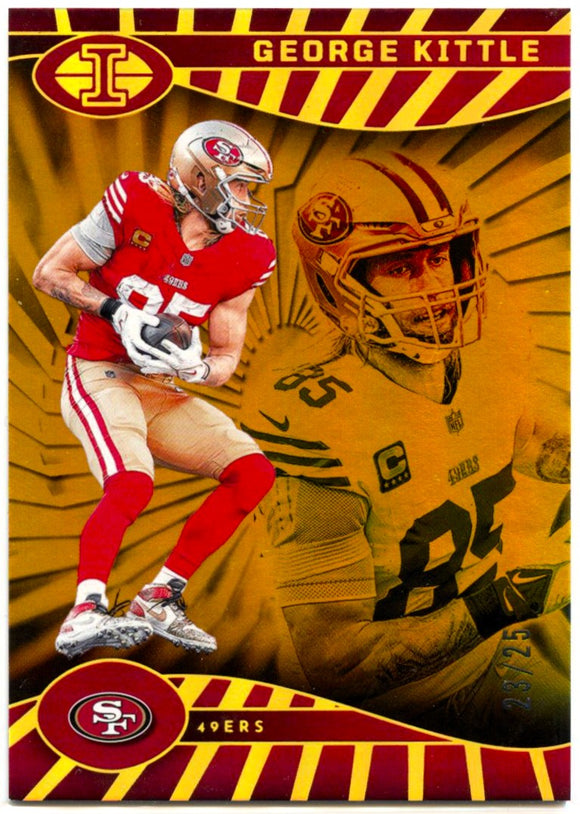 George Kittle 2024 Panini Illusions Yellow Trophy Collection SP 23/25