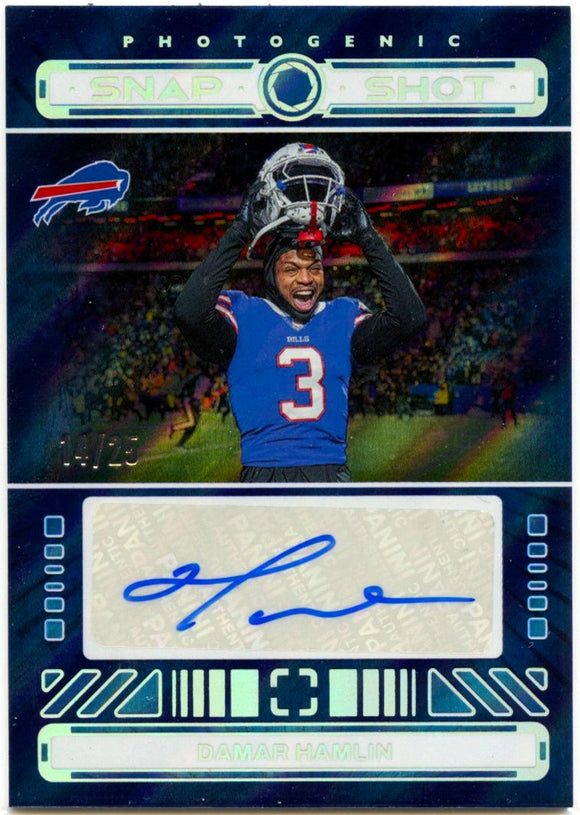 Damar Hamlin 2024 Panini Photogenic Blue Snap Shots Auto SP 14/25