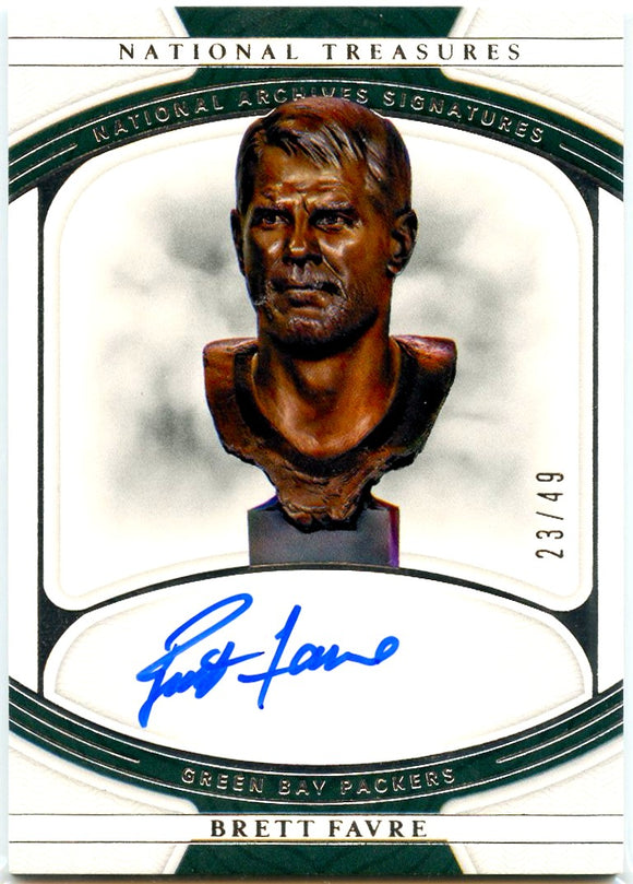 Brett Favre 2021 National Treasures Archives Signatures Auto SP 23/49