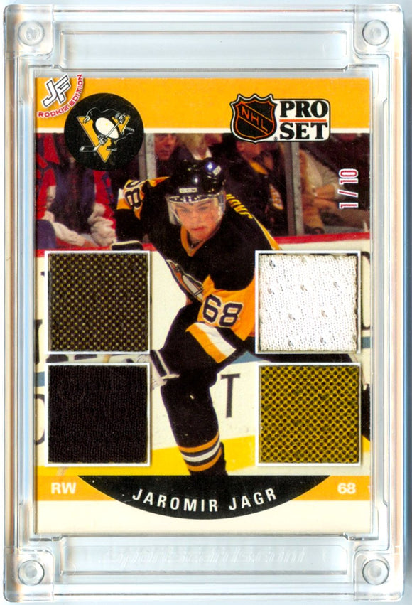 Jaromir Jagr 2024 Jersey Fusion 1991-92 Pro Set Quad Game Used Patch SP 1/10