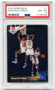 Shaquille O'Neal RC 1992-93 Upper Deck Rookie Card #1 PSA 8