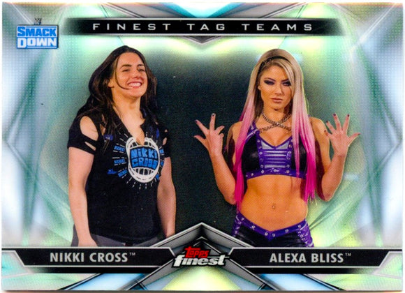 Nikki Cross Alexa Bliss 2020 Topps Finest WWE Refractor Tag Teams