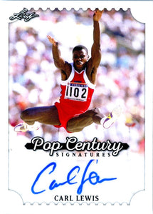 Carl Lewis 2016 Leaf Pop Century Signatures Auto