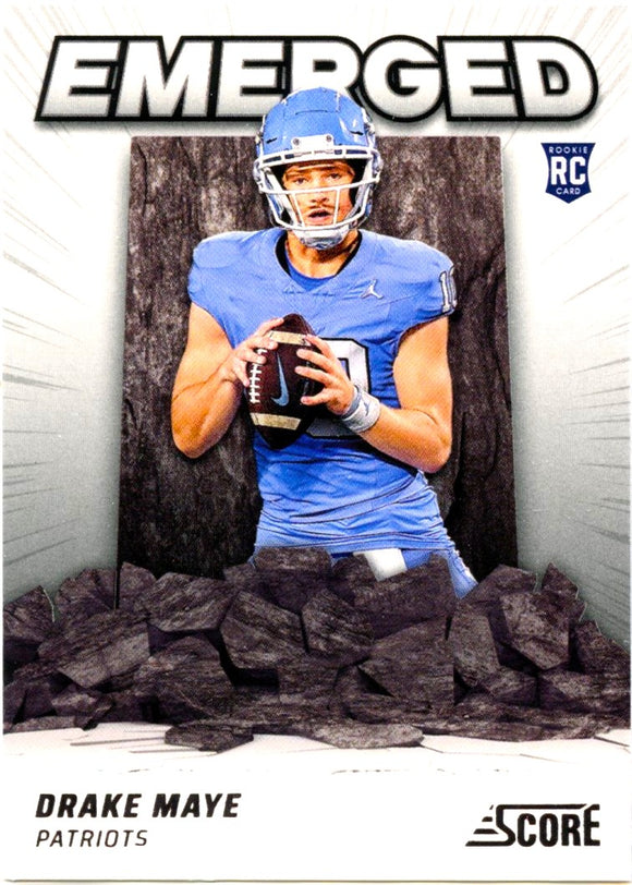 Drake Maye RC 2024 Panini Score Emerged Rookie Card