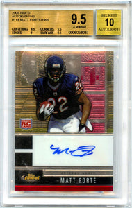 Matt Forte RC 2008 Topps Finest Signature Rookie Auto #114 BGS 9.5