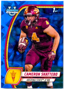 Cameron Skattebo RC 2024 Bowman University Sapphire Rookie #37