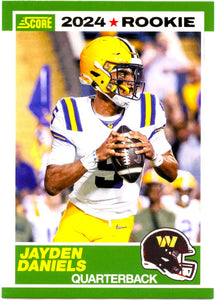 Jayden Daniels RC 2024 Panini Score Throwback Rookie #2