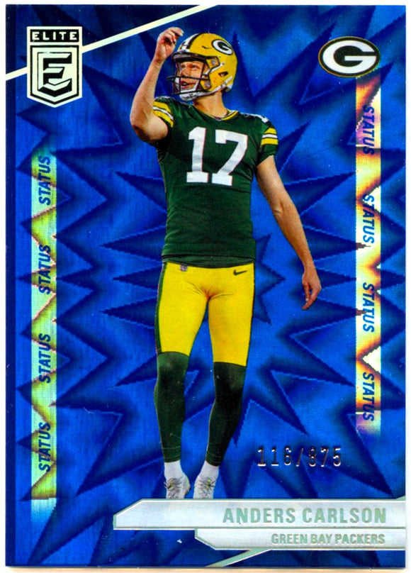 Anders Carlson 2024 Donruss Elite Blue Status Explosion SP 116/875