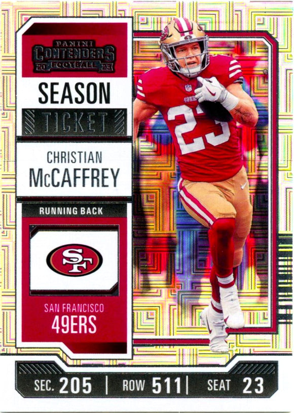 Christian Mccaffrey 2023 Panini Contenders Season Ticket #87