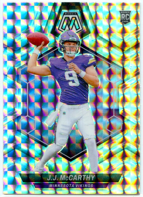 JJ Mccarthy RC 2024 Panini Mosaic Silver Mosaic Rookie #310