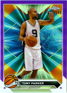 Tony Parker 2023-24 Topps Chrome Purple Refractor SP 39/349