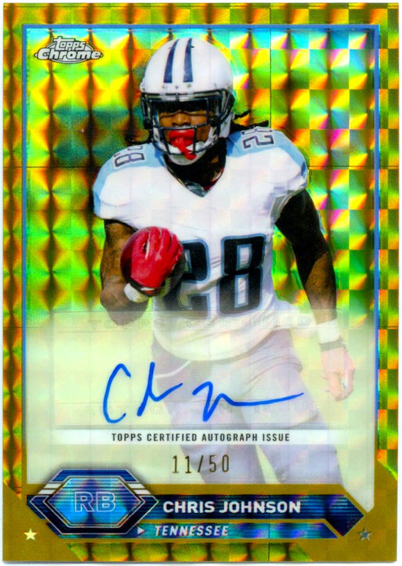 Chris Johnson 2023 Topps Composite Chrome Gold Geometric Auto SP 11/50