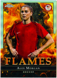 Alex Morgan 2024 Topps Chrome Olympics Flames Insert