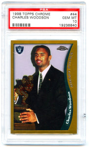 Charles Woodson RC 1998 Topps Chrome Rookie Card #44 PSA 10