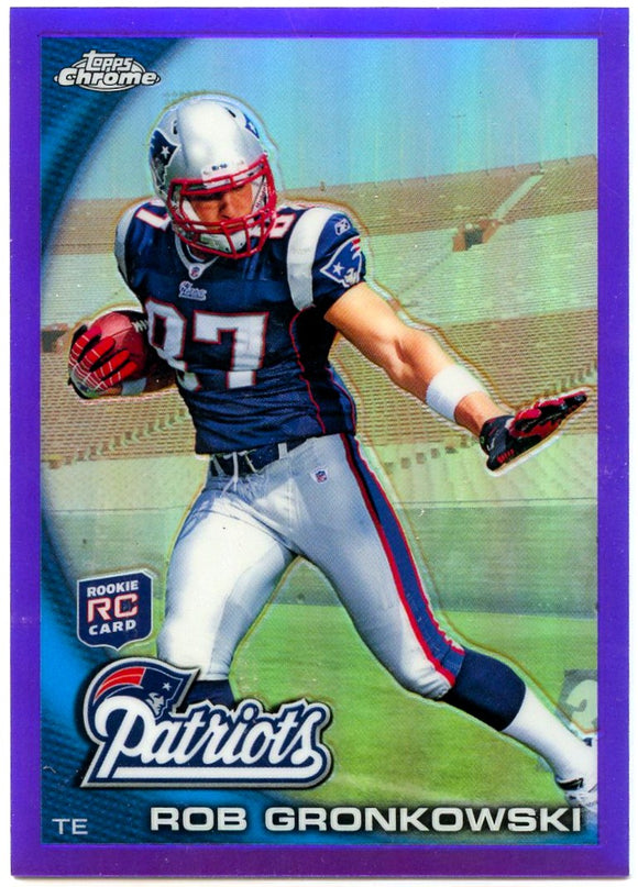 Rob Gronkowski RC 2010 Topps Chrome Purple Refractor Rookie SP 398/555