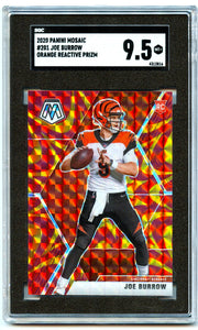 Joe Burrow 2020 Mosaic Orange Reactive Rookie #201 SGC 9.5