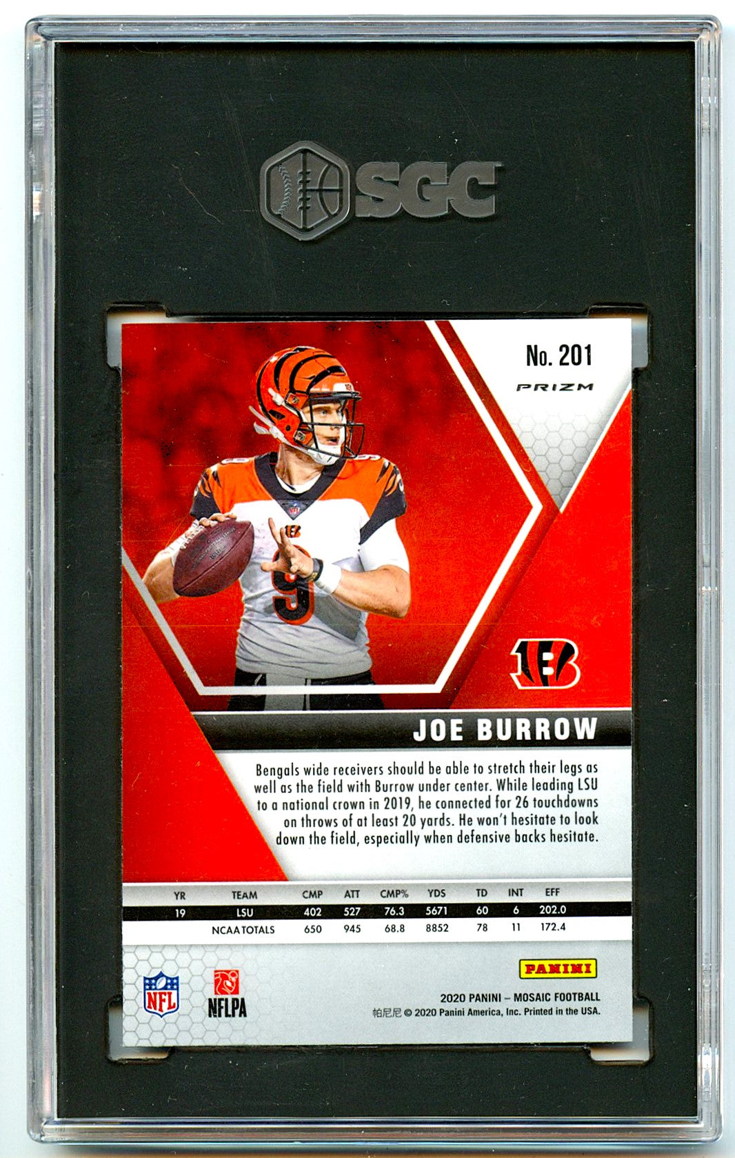 Joe popular Burrow Rookie SGC 9.5