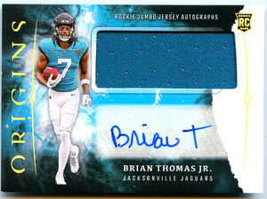 Brian Thomas Jr RC 2024 Panini Origins Rookie Jersey Patch Auto