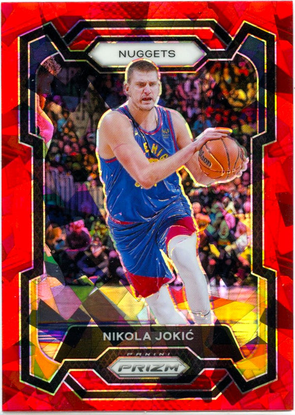 Nikola Jokic 2023-24 Panini Select Red Cracked Ice #17