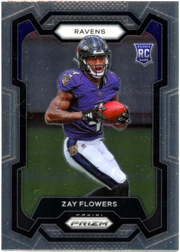 Zay Flowers RC 2023 Panini Prizm Rookie Card #307