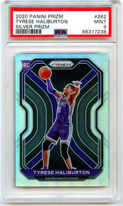 Tyrese Haliburton RC 2020-21 Panini Prizm Silver Rookie #262 PSA 9