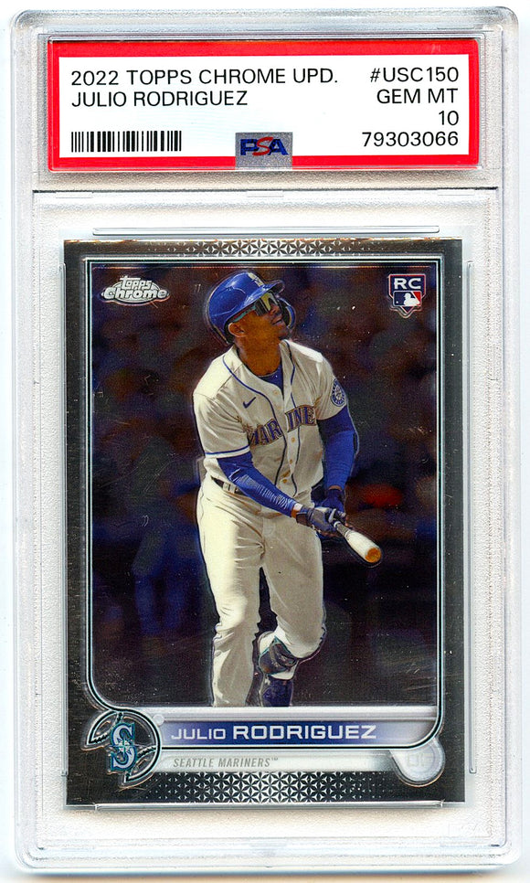 Julio Rodriguez RC 2022 Topps Chrome Update Rookie PSA 10