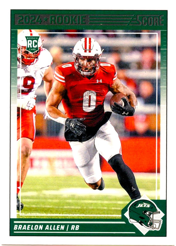 Braelon Allen RC 2024 Panini Score Rookie Card #390